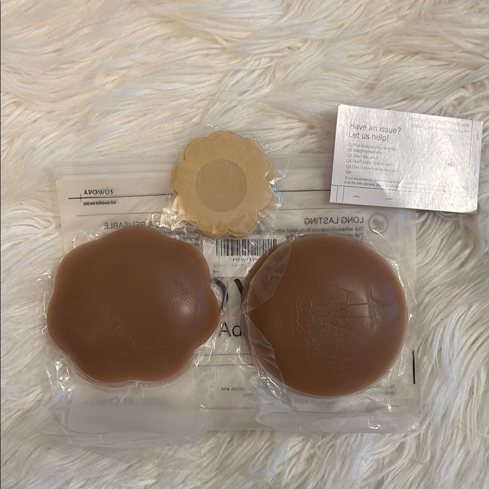 Silicone Nipple Covers caramel color (2 sets) & 10 pack of nipple petals